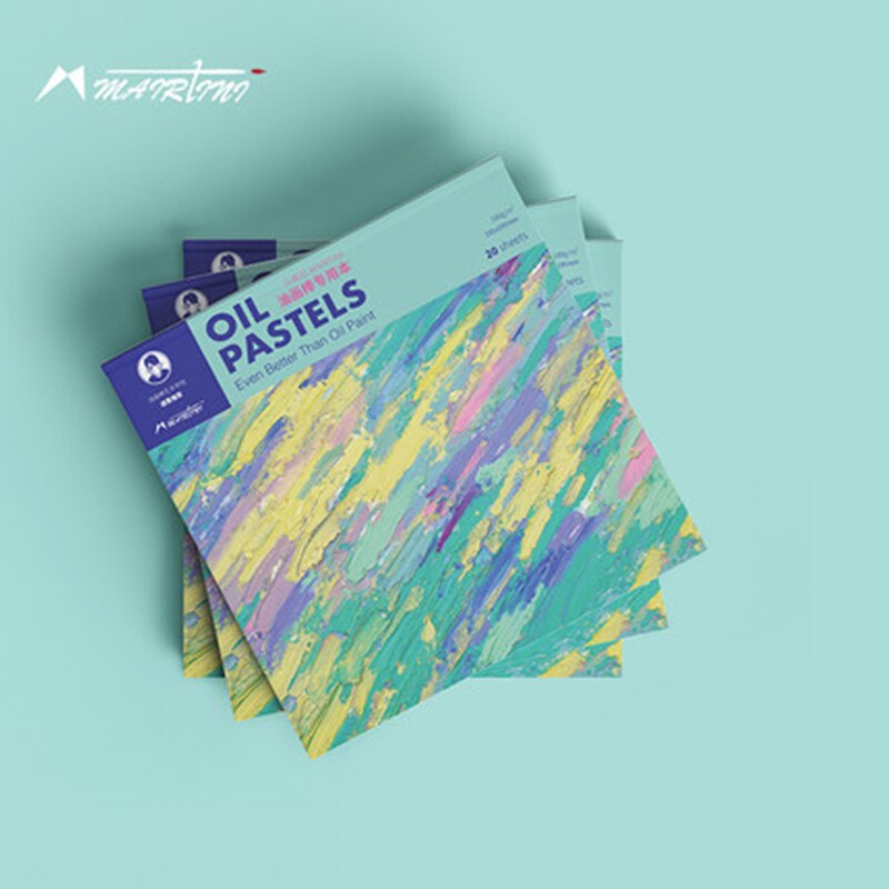 Vara de pintura a óleo, papel especial para pintura, 195x195mm, quadrado, papel suave, 240g, materiais de arte