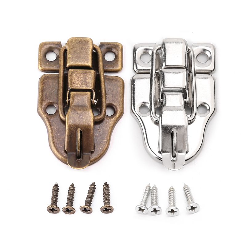 Vintage Toolbox Lock Antique Metal Buckle Suitcase Case Toggle Lock Hasp Latch Furniture Hardware