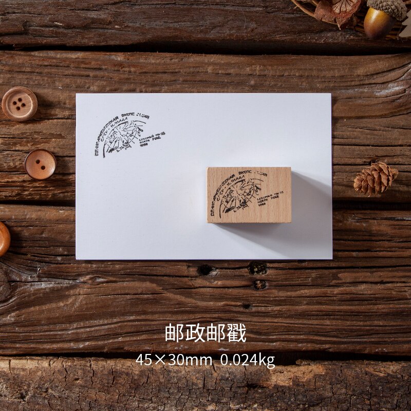 Antique Postmark Wood Seal Bullet Journal Rubber Stamps for Scrapbooking Cards Decoration Embossing Craft standard stamp: 2