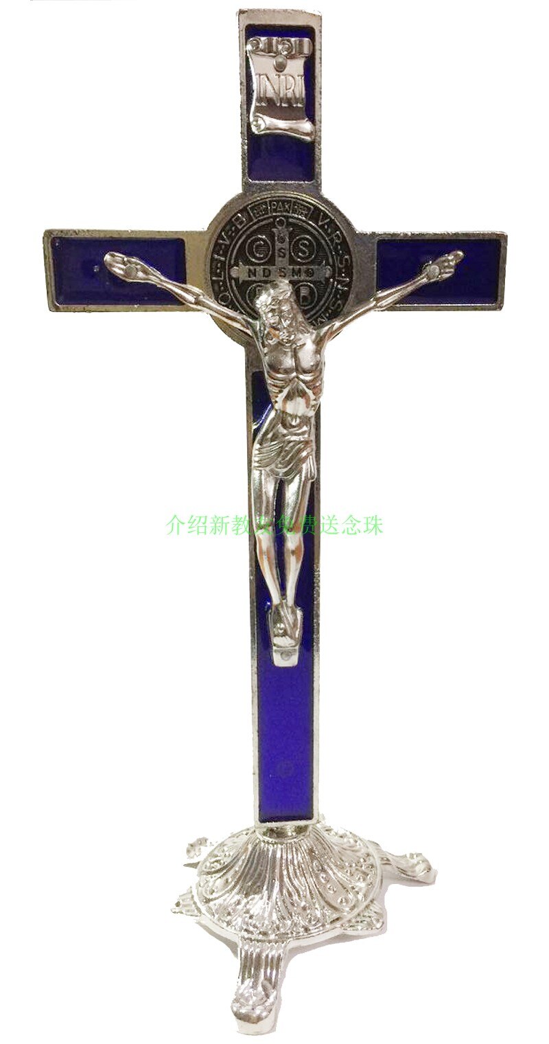 Staande Christian Jesus Cross Kerk Religieuze Ornament Sacrament kruisbeeld rood Heilige Artikel Souvenirs jesu Latijns Kruis