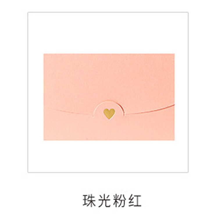 Mini enveloppe vintage et vierge avec perles colorées pour mariage, 40 pièces, invitation, amour, papier, enveloppe dorée de 11 couleurs: XiaoFenHong