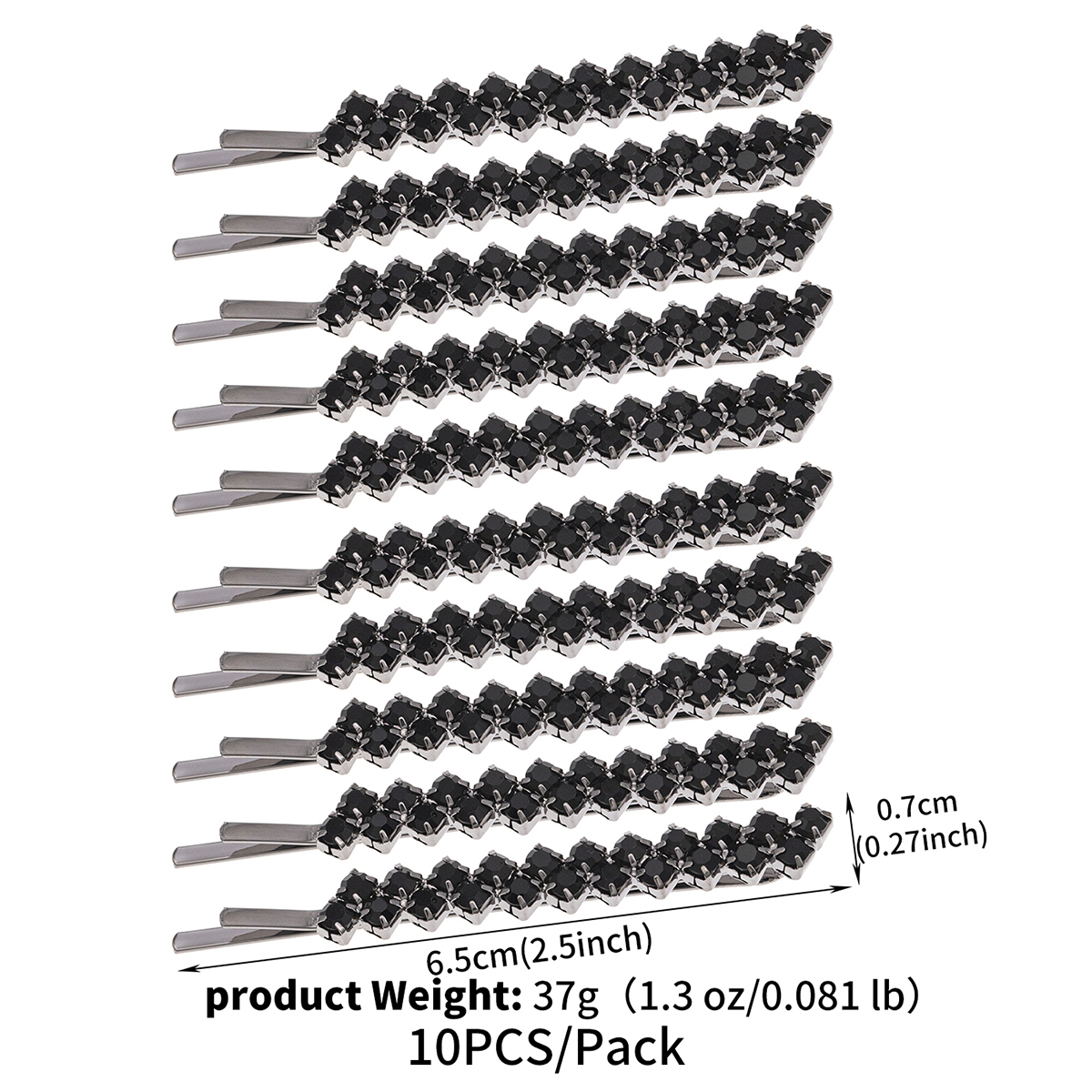 Pinzas para el pelo clásicas con diamantes de imitación para mujer, 10 piezas, horquillas simples, pasadores, de vacaciones