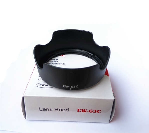 10 pçs/lote EW-63C EW63C Flor forma Lens Hood para EF-S 18-55mm f/3.5-5.6 IS STM com número de rastreamento