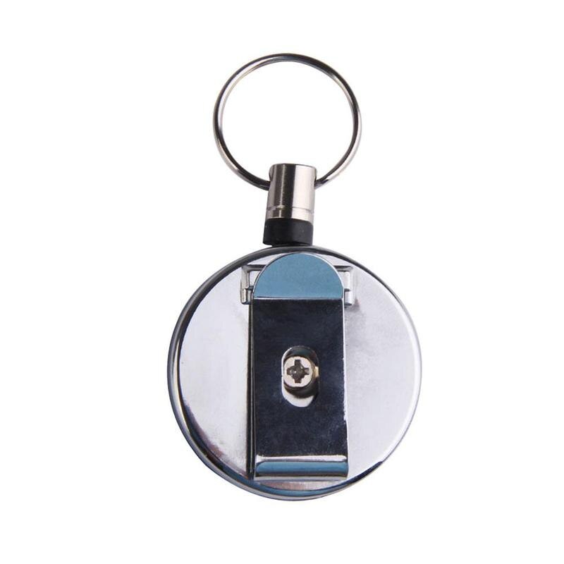 Resilience Steel Wire Rope Elastic Keychain Sporty Retractable Alarm Key chain Anti-lost telescopic key ring Keys trinket