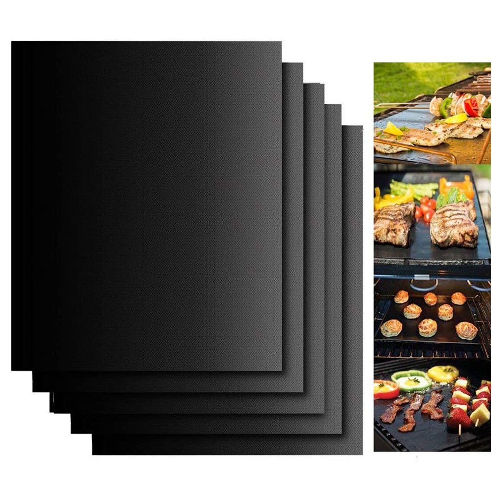 Bbq Grill Mat Non-stick Grill Matten Bakken Mat Herbruikbare Outdoor Bbq Mat Glasvezel Hittebestendig Barbecue mat