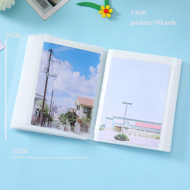 Album photo transparent Kpop, porte-carte photo, idole étudiante, livre de renforcement, 3 po, 4 po, 5 po: Rouge