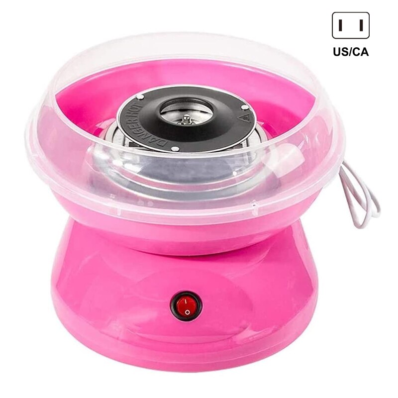 Machine à barbe à papa de comptoir sans sucre et sans nostalgie, machine à barbe à papa à guimauves pour enfants, lxy 9: Prise américaine rose