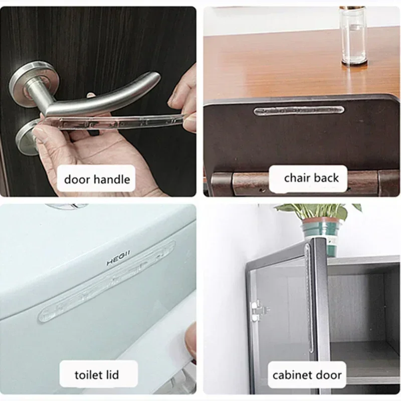 1 Blatt selbstklebende Puffer-Pads, Silikon-Türstopper, Schrank-Stoßstangen, Wandschutz, Möbel, Kühlschrank, Anti-Crash-Pad