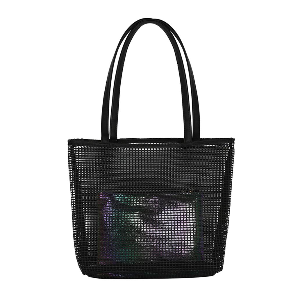 Pvc Handtassen Voor Vrouwen Mode Tote Strand Tassen Herbruikbare Boodschappentassen Casual Winkelwagen Grote Capaciteit Tassen: Multicolor