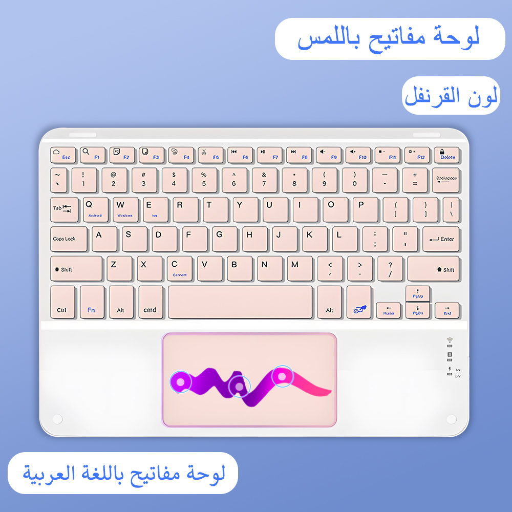 Kawaii Spur Pad drahtlose tastatur für ios Android Fenster Tablette für ipad Luft 4 Mini Profi spanisch arabisch koreanisch russisch tastatur: transparent