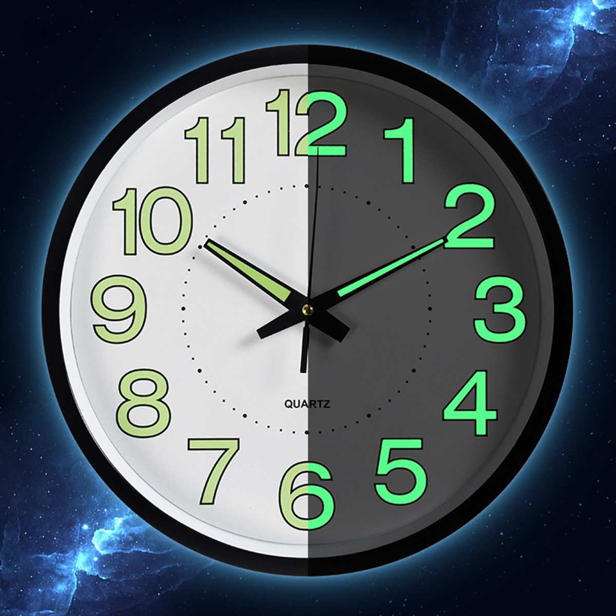 Wandklok Lichtgevende Nummer Opknoping Klokken Rustige Dark Gloeiende Wandklokken Moderne Horloges Home Decor Moderne Kerstcadeau