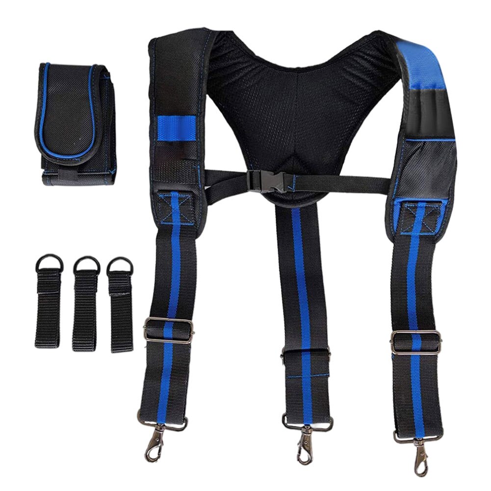 Heavy Work Tool Belt Suspender Tooling Braces Men Y-Shaped Adjustable Hanging Electrician Tool suspenders Reducing Weight Strap: Default Title