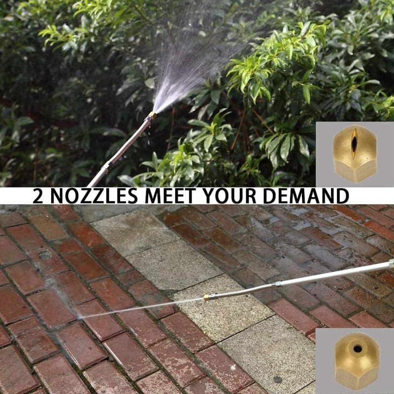 Hydro Jet Washer High Pressure Power Washer 38inch Wand Water Hose with Nozzle for Car Pet Window Cleaning Tool