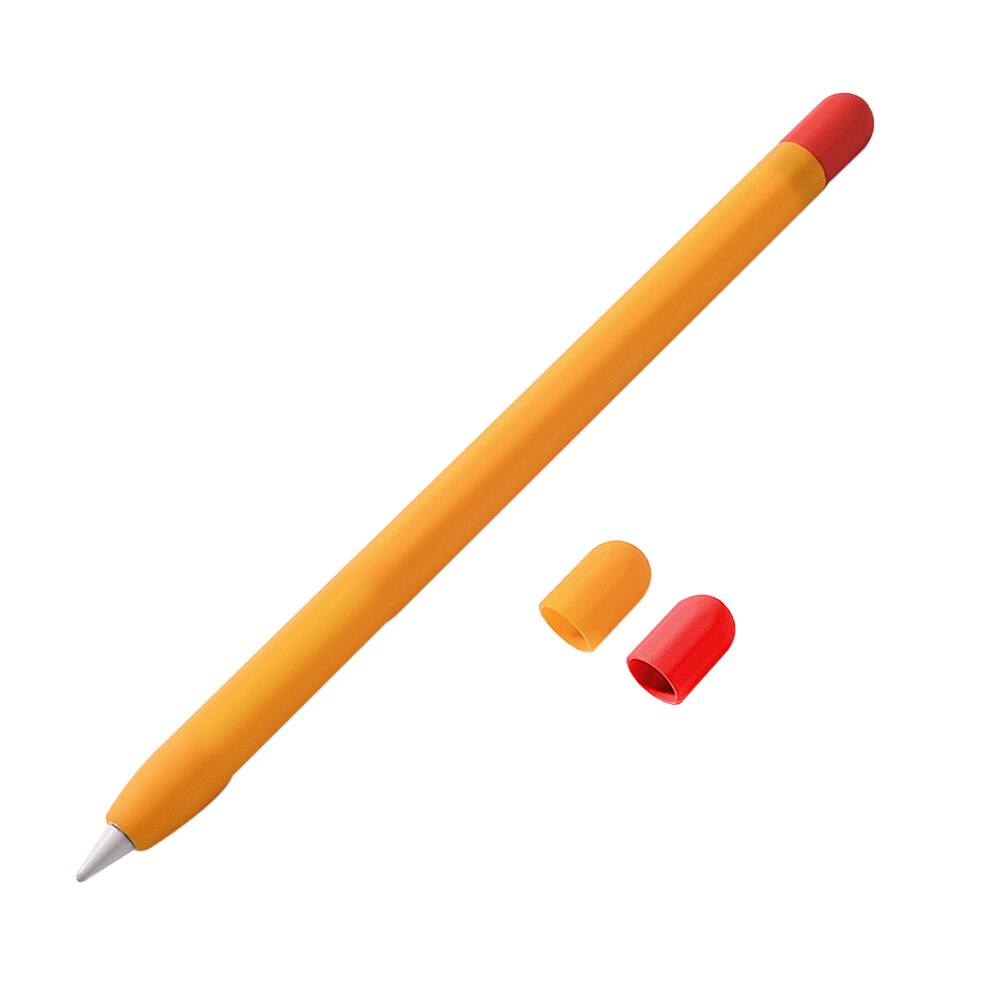Beskyttelsesetui til æbleblyant 1 generation penpen stylus penpoint cover silikone beskyttelsesetui til æbleblyant 1 etui: Orange