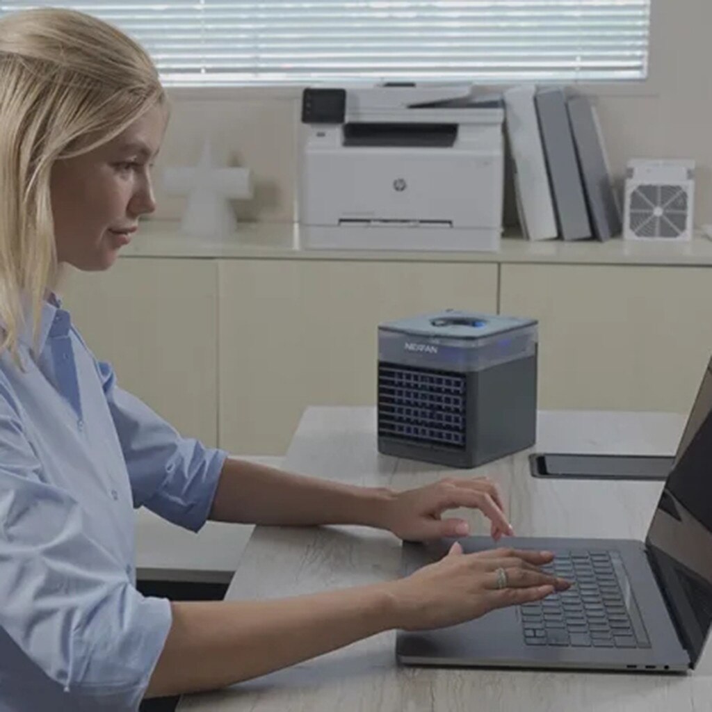 Desktop Air Cooler Fan USB Rechargable Air Conditioner Fan NexFan Ultra LED Sterilization System UV Sterilizing Air Cooler Fan Z