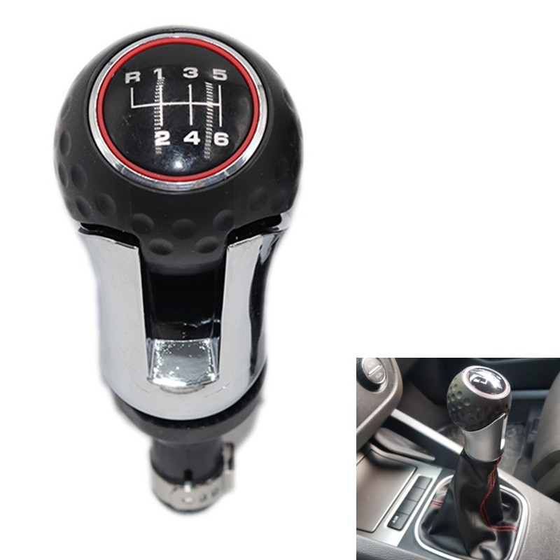Cromo pomo de cambio de marchas para coche palanca Gaitor de arranque cubierta para VW GOLF 4 IV MK4 GTI GTD R32 Bora Jetta Golf 5 V MK5 A5 6 MK6 7 MK7