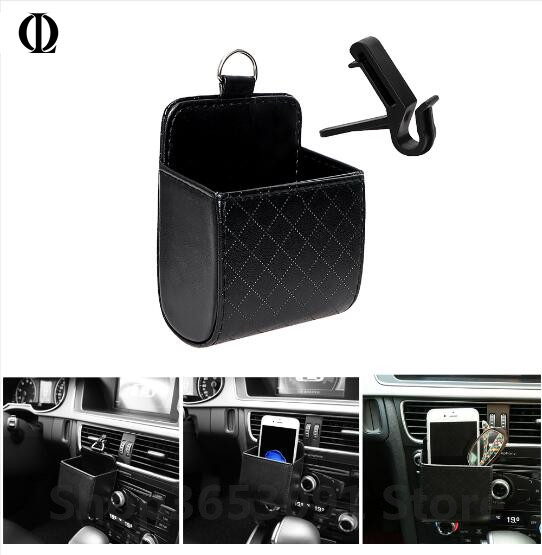 Auto Organizer Box Bag Luchtuitlaat Dashboard Opknoping Lederen Universele Auto Mobiele Telefoon Houder In Auto Interieur Accessoires
