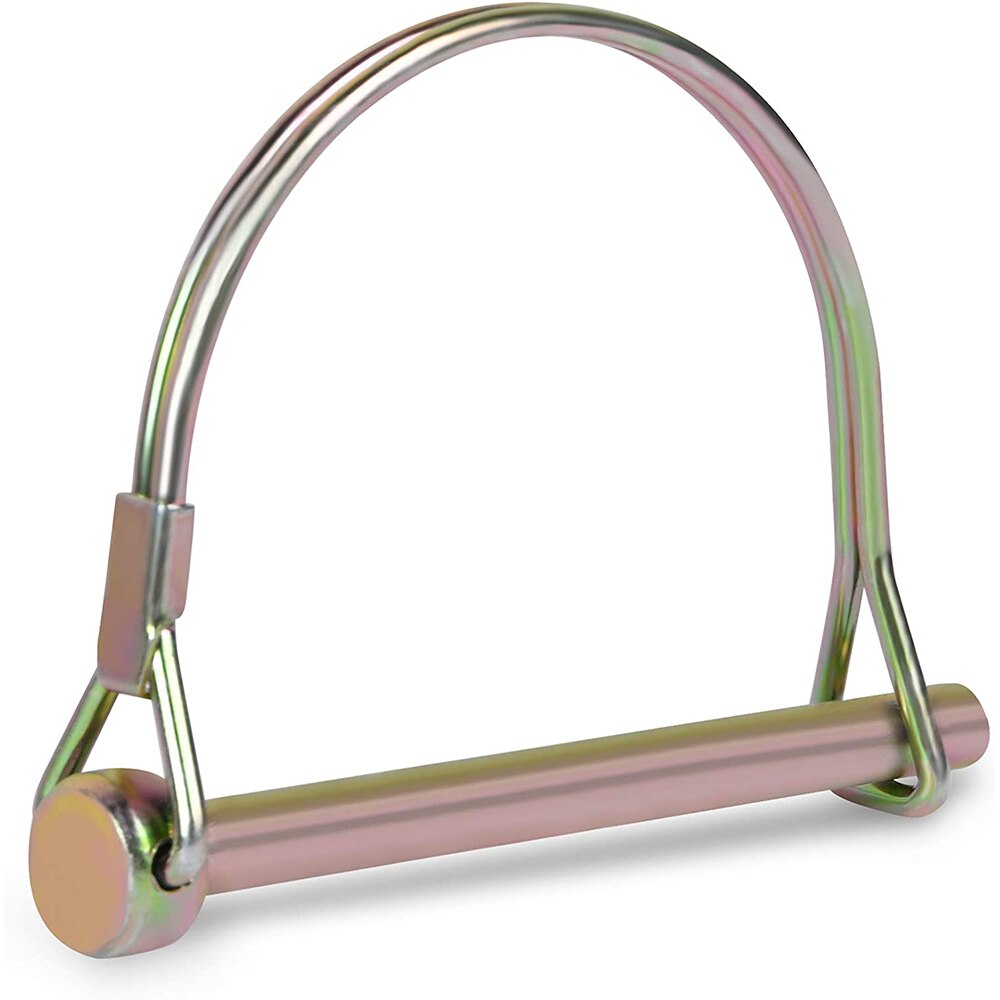 Wire Lock Pins, 1/4 Inch Heavy Duty Safety Coupler Pin Shaft Locking Pto Hitch Pin with Round Arch Wire Retainer for Trailers