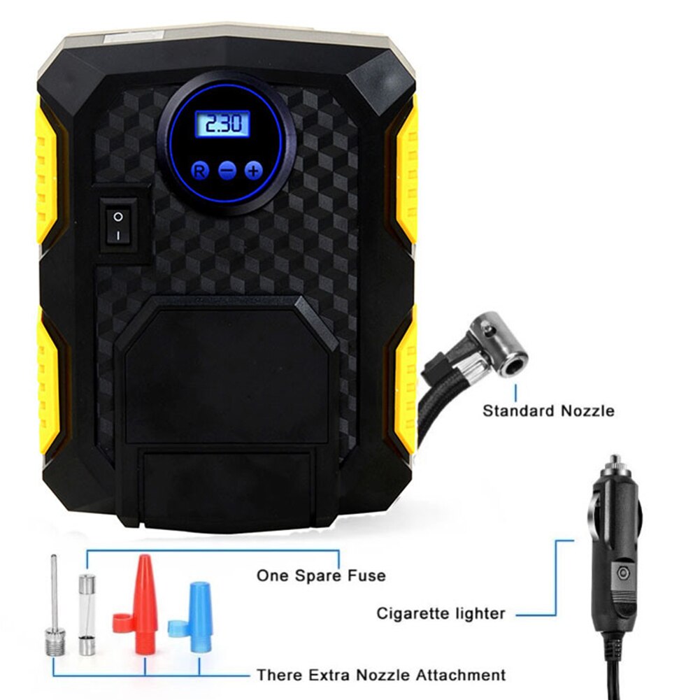 Digital Tire Inflator DC 12 Volt Car Portable Air Compressor Pump 150 PSI Car Air Compressor for Car Motorcycles Bicycles