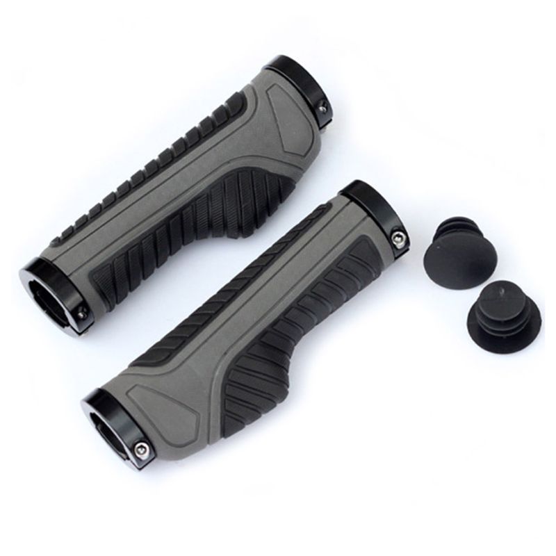 1 Paar Fietsstuur Grip Lock Op Anti-Slip Cover Voor Racefiets Rijden Schokabsorptie Slijtvastheid Fietsen: Gray