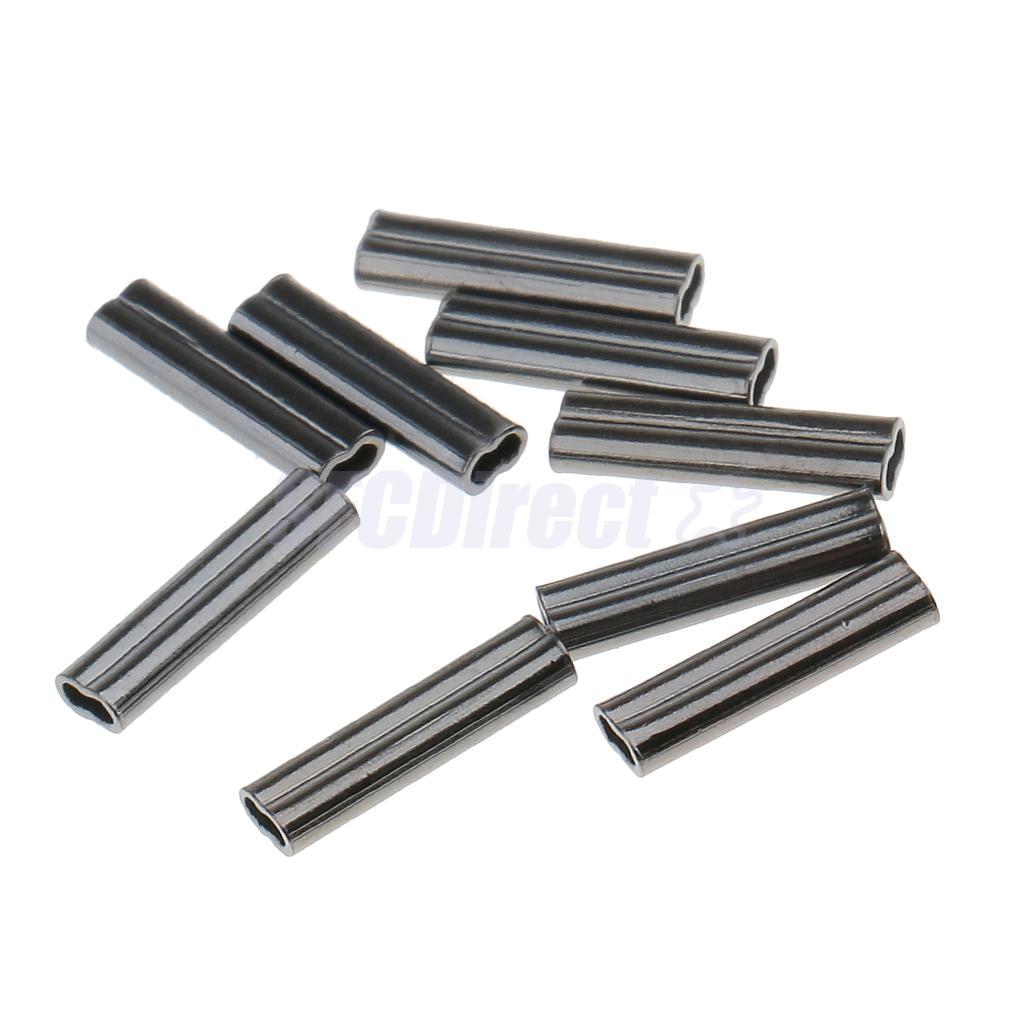 100 st/lot fat krymphylsor koppar dubbelrör havsfisketrådshylsa fiskelinsrör innerdiameter 0.8mm