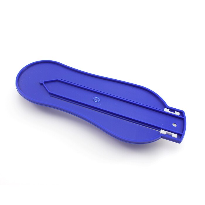 Baby jubilæum rekord måling lineal fod længde fod værktøj gear baby rækkevidde 0-19.5cm god: Kongeblå