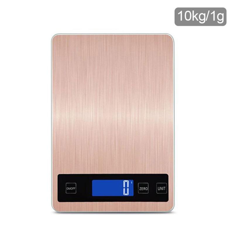 Báscula de cocina electrónica, herramienta de medición de dieta Digital USB, accesorios para hornear, 5/10kg, 1g: pink / 10kg