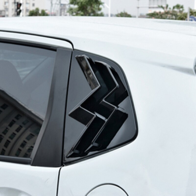 Auto Gloss Black Side Window Louvre Shutter Cover Trim Voor Honda Fit Jazz