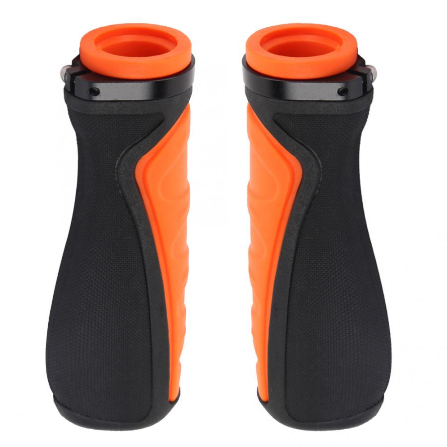 1 Paar Fiets Stuur Grip Rubber Handvatten Anti-Slip Ergonomische Fiets Grips Oranje Zwart Ultralight Fietsen Stuur