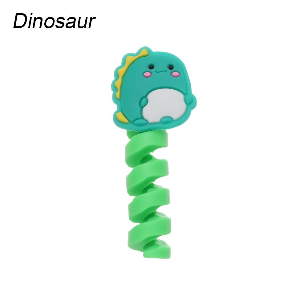 Kaapelinsuoja pehmeä silikonisuojus apple iphonelle usb-laturi kaapelinsuojaus langankelaus käytännöllinen lisävaruste: Dinosaurus