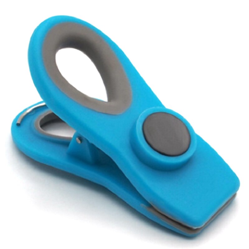 Magnetic Multipurpose Bag Clips Bag Fresh-Keeping Clamp Sealer For Kitchen，Refrigerator magnet: blue