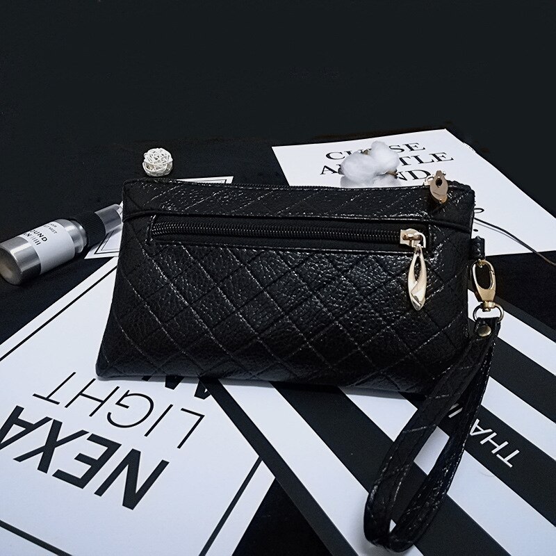 Ladies'wallet Pu Kleine Verandering Portemonnee Mobiele Telefoon Tas Handtas Mode Portemonnees Flap