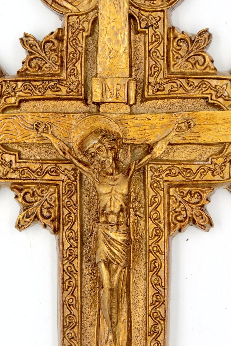 12 Apostelen Cross INRI Christian Jezus Emmanuel Katholieke Heilige Ornament Jesus Kruisbeeld Lam gods Muur Opknoping Decor 12.5 Inch