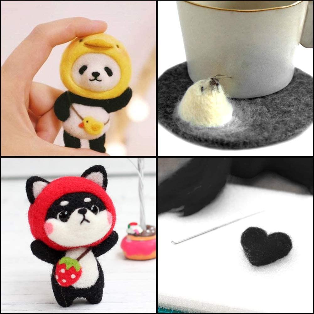 LMDZ 8.82oz Super Wool Chunky Yarn, Wool Roving Top for Needle Felting, Soft Felting Wool Supplies for Hand Spinning