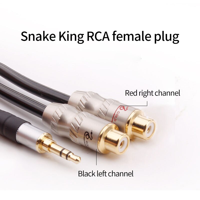 TODN HiFi-Kabel Audio RCA-Kabel Audiosignalkabel Stecker 3,5 mm Aux-Stecker konvertieren 2 Cinch-Buchsen Stecker