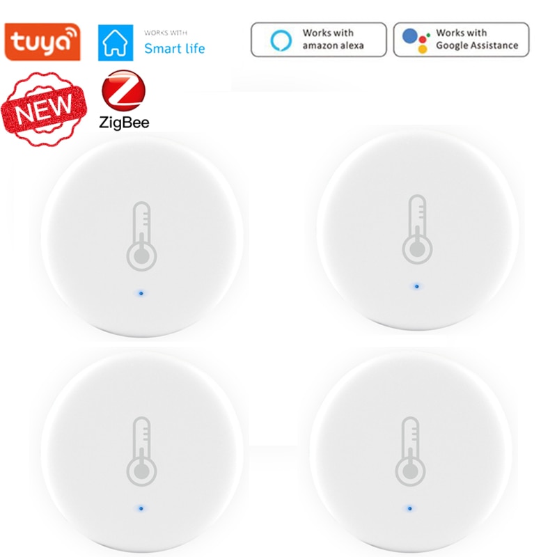 Tuya/SmartLife App ZigBee Smart Temperature And Humidity Sensor With Zigbee Hub Home Security Via Alexa Google Home Smart Home