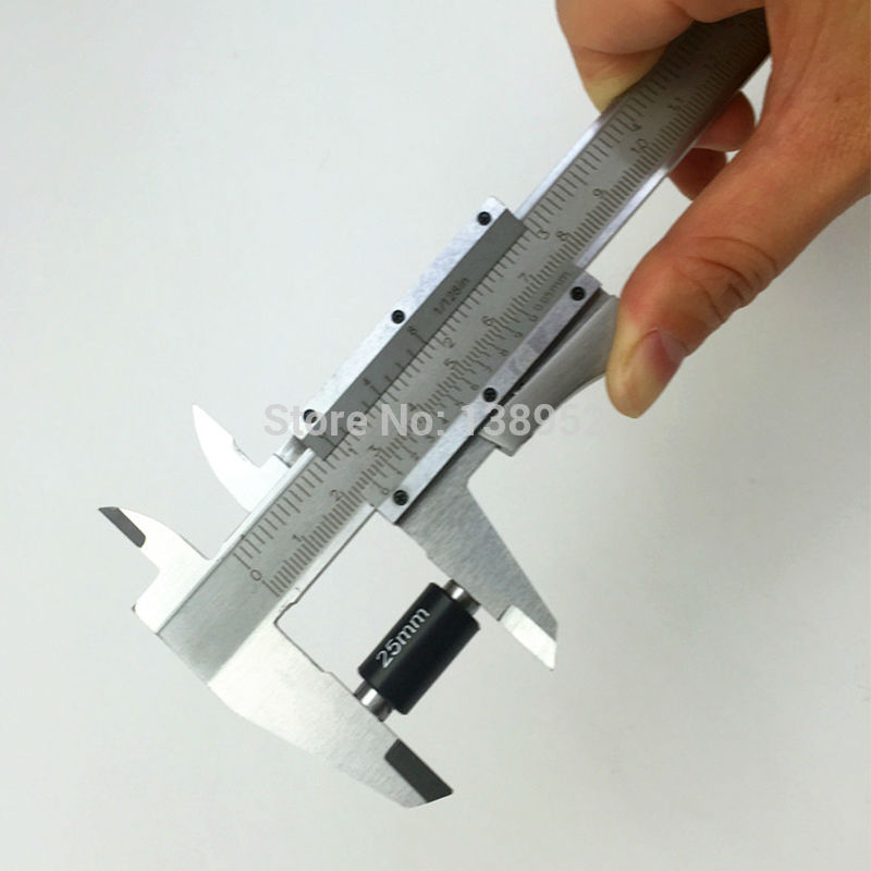 Steel Vernier Caliper with self lock 6&quot; 0-150mm Metal Calipers Gauge Micrometer Pie De Rey Paquimetro Measuring Tools