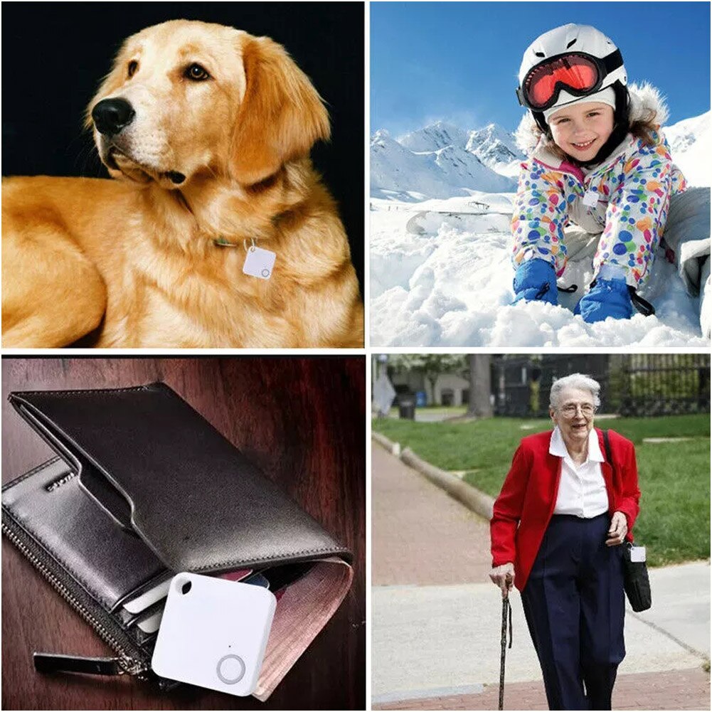 4 Pcs Tile Slim Combo Pack Gps Bluetooth Tracker Key Finder Anything Anti-lost Locator White Black