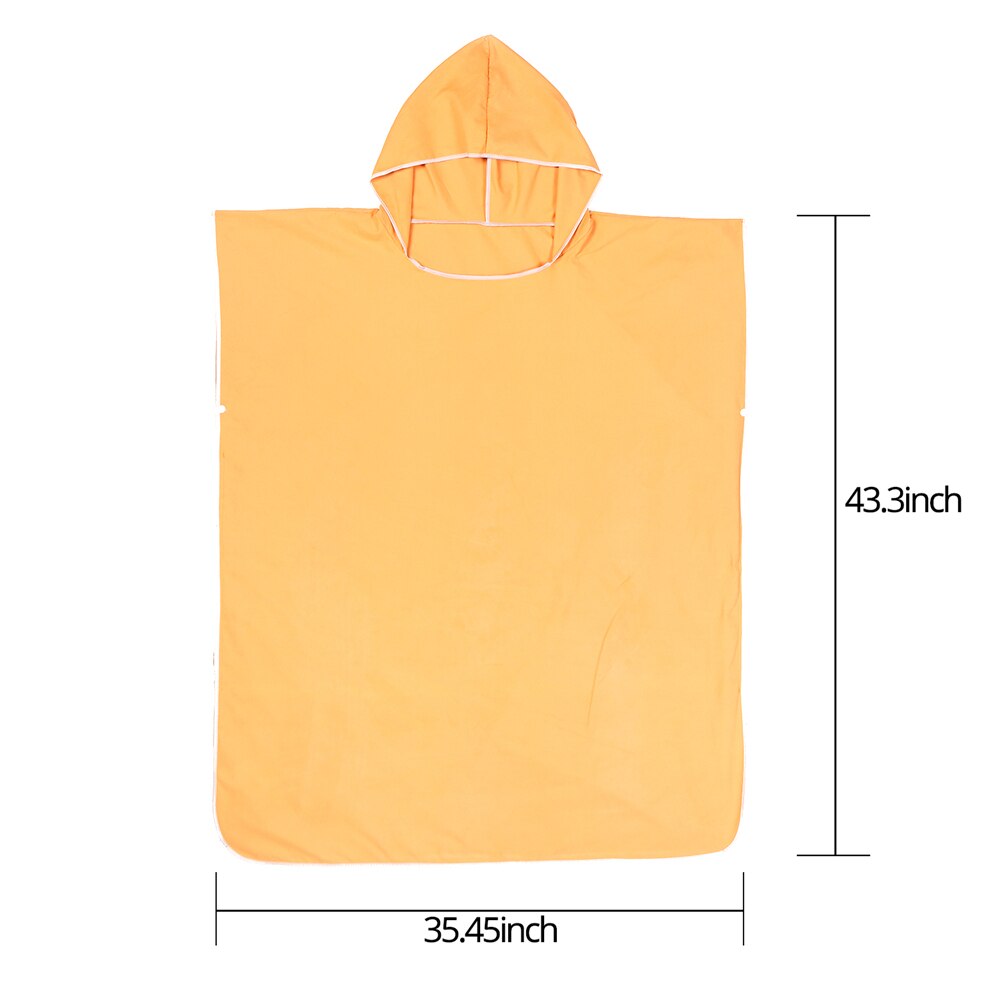 Toalla de playa tipo poncho de microfibra Zipsoft, Poncho cambiante, albornoz absorbente, mulitcolor, toalla con capucha para cambiar de tela en la playa