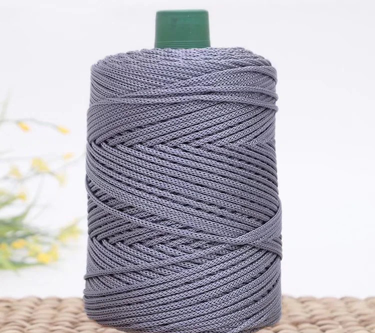 Cordón de algodón de colores de 3mm, cuerda tejida trenzada, hilo hueco, artesanía decorativa, bolso hecho a mano, accesorios para cinturón con cordón