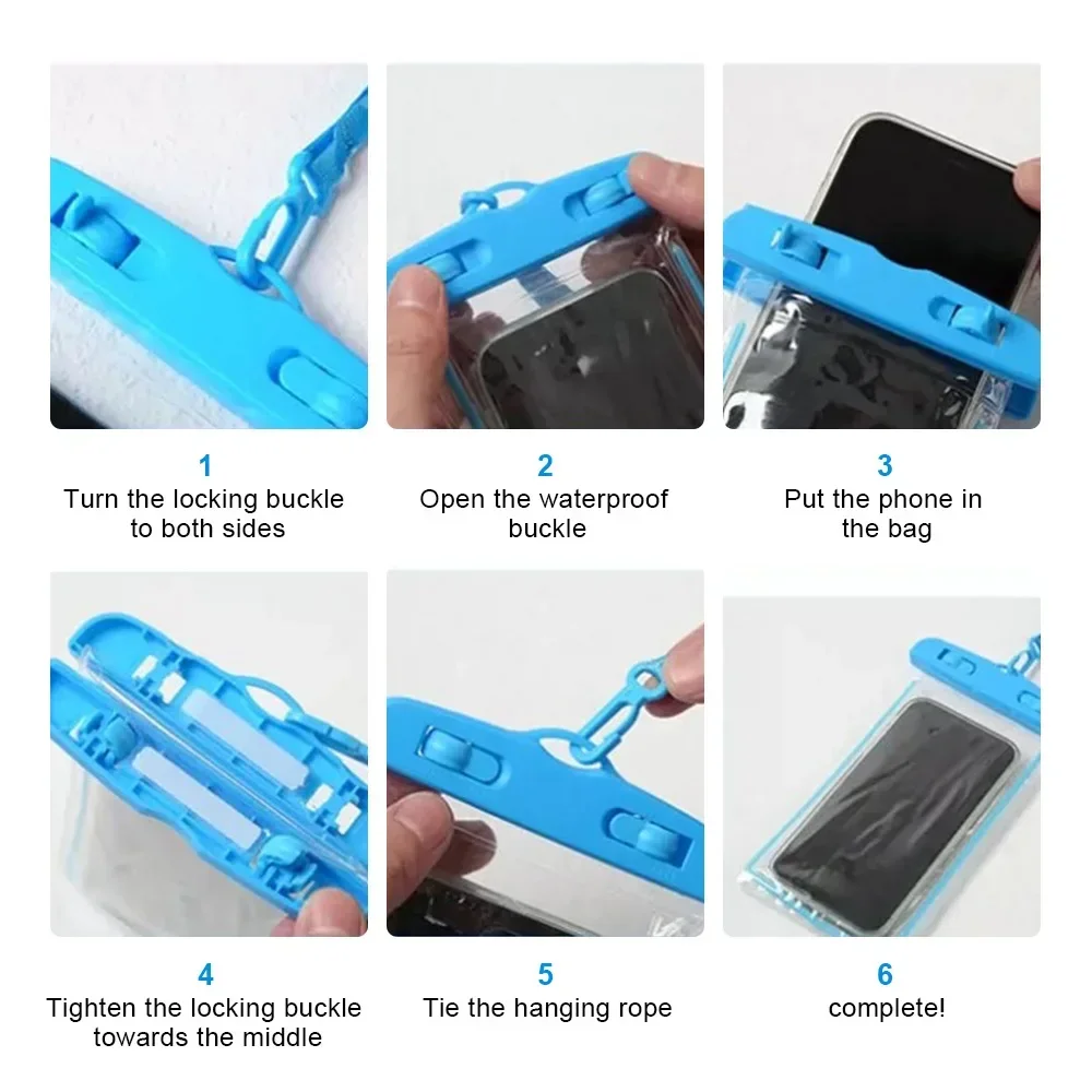 Universal Sealed Waterproof Mobile Phone Case Swimming Diving Touch Screen Mobile Phone Waterproof Bag for IPhone Huawei Xiaomi