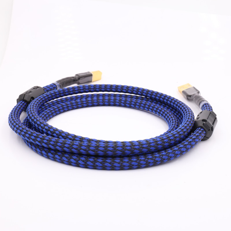 2/3/5ft Gold plated Audiophile USB DAC Cable A to B OCC Audio Hifi Cable