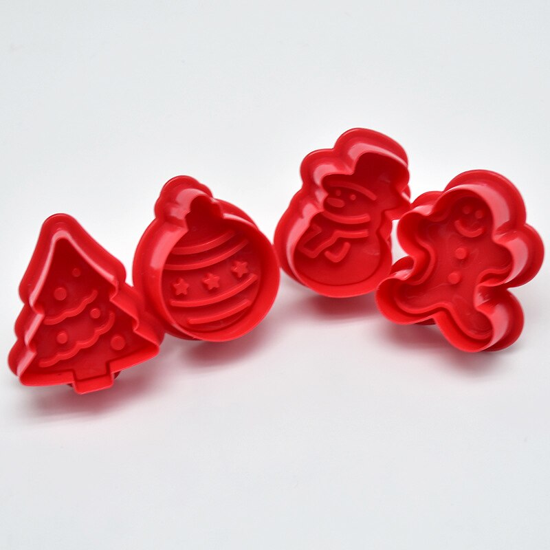 4 Stuks Bakken Cutter Mould Mold Plunger Voor Fondant Cake Cookie Biscuit Gebak Keuken E2S