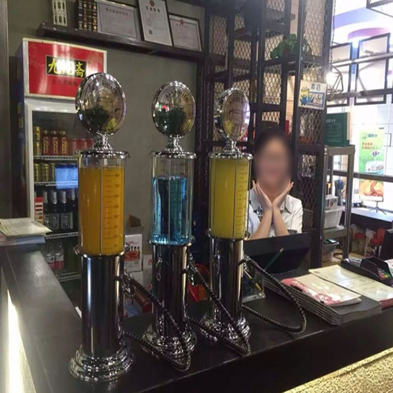 Mini øl dispenser maskine drikkekar dobbelt pistol pumpe med gennemsigtigt lag tankstation bar til at drikke vin
