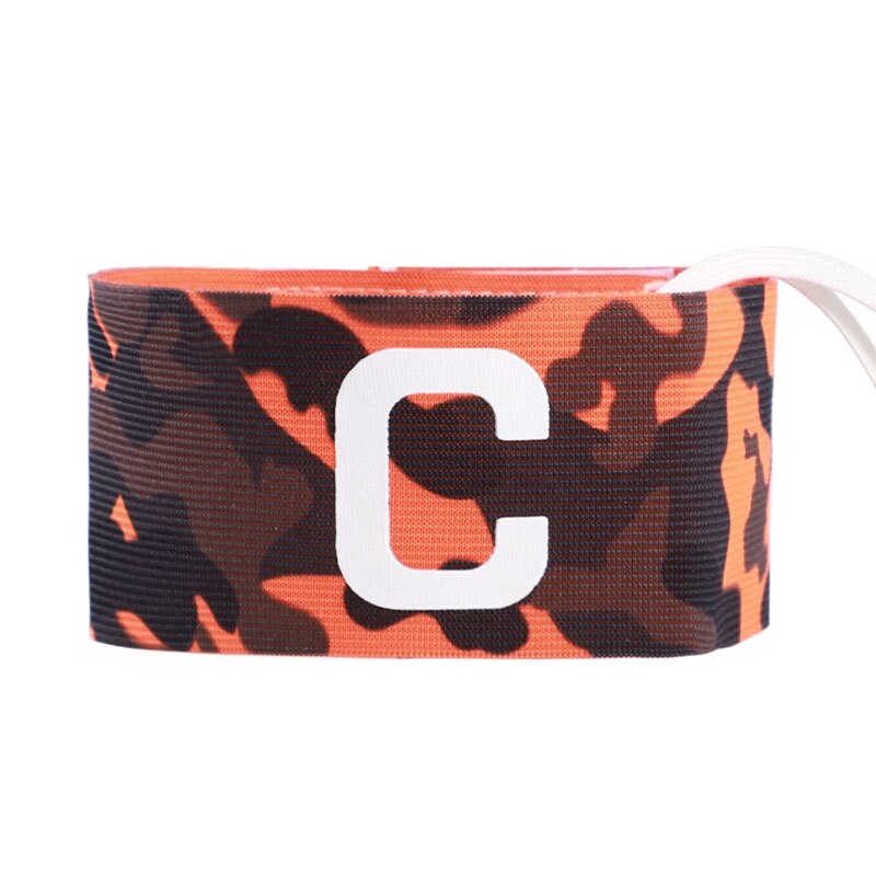 L9BD Football Captain Armband Leader competizione Soccer Captain Arm Band Camouflage Armband Group Armband Football Training: Camouflage Orange