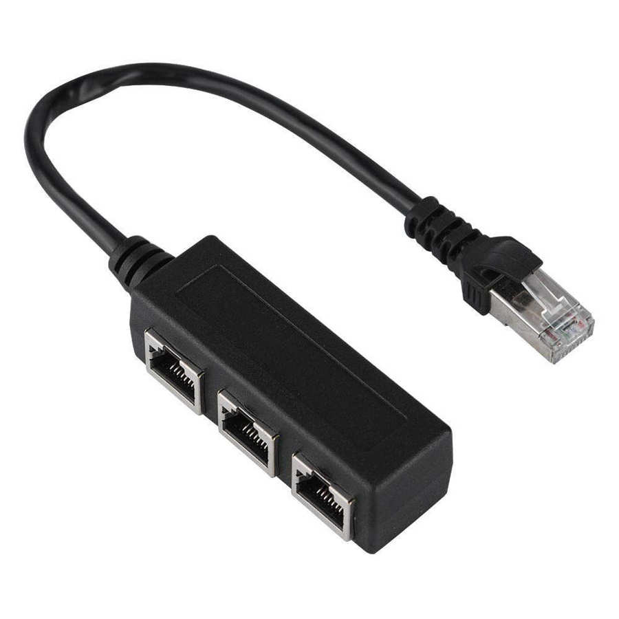 Ethernet RJ45 Connector Splitter Extension Cord Cable Adapter 1 Male To 3 Female Port Transfer Connecter Splitter