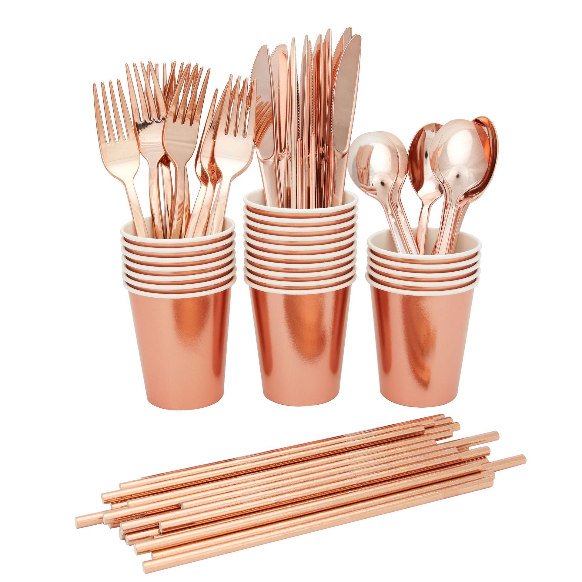 Papier Pallet Volledig Rose Gold 9-Inch 7-Inch Paper Cups