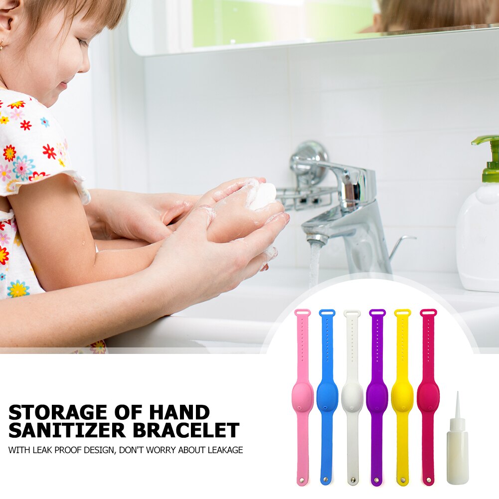 Reusable Wristbands Hand Sanitizer Dispensing Outdoor Portable Bracelet Wristband Hand Soap Dispenser Wrist Support Leak-proof