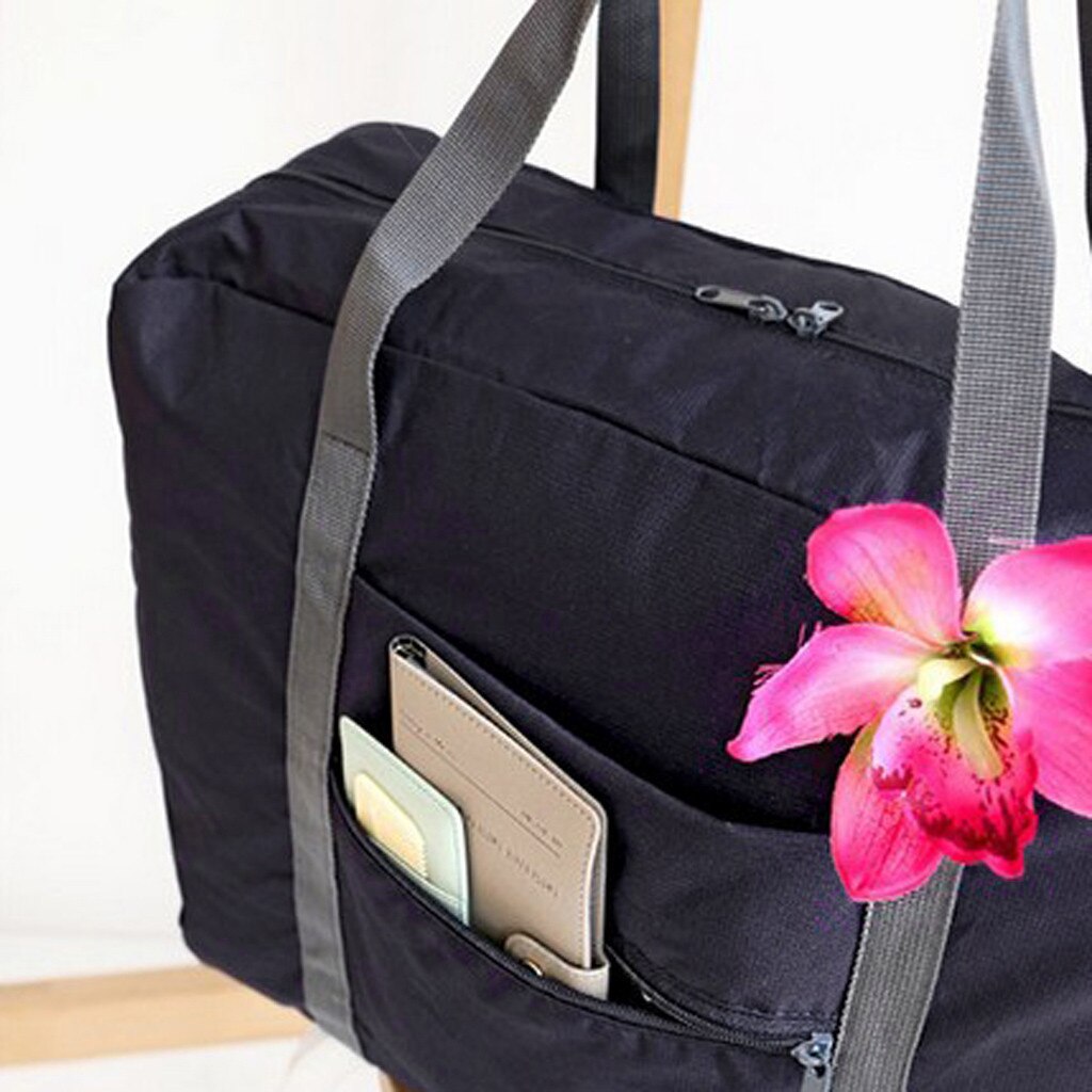 Wasserdicht Nylon Reisetaschen Frauen Männer Große Kapazität Klapp Duffle Tasche Organizer Verpackung Würfel Gepäck Mädchen Wochenende Tasche O18