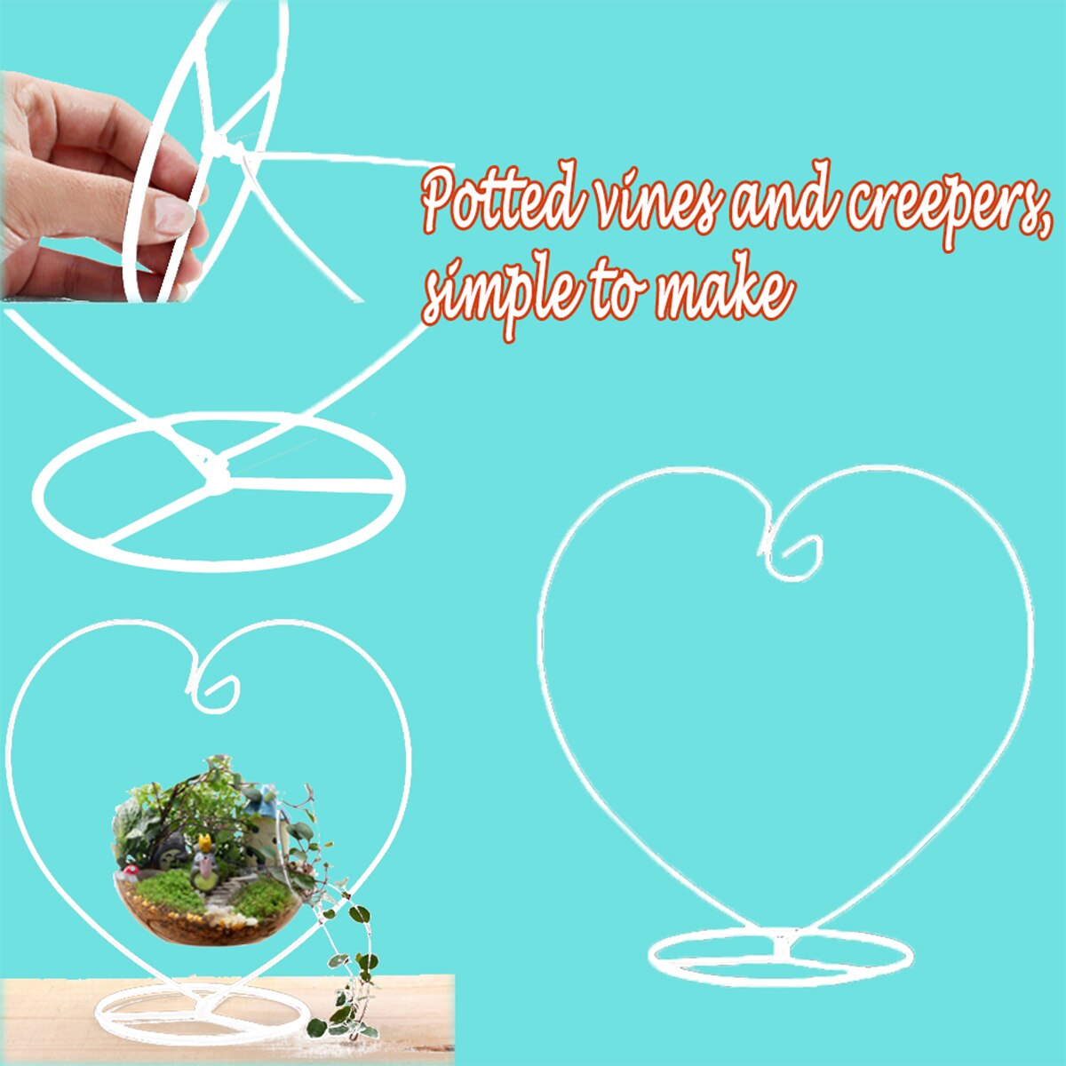 Home Garden Iron Wire loop Multifunction Wire Gardening Flower Twist Craft Winding DIY Home Use Plant Shape Wire Tool Decoration